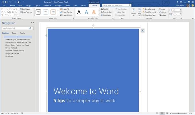 Directly open cloud document from word for mac